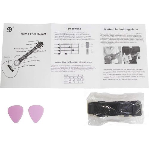  [아마존베스트]HANMUN Unicorn Musical Ukulele Guitar Toys - 23 Inch Pink Guitar with 4 Strings Musical Instruments Learning Educational Toys for Kids Children Adult Children (Pink) …