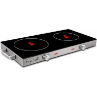 Megachef Ceramic Infrared Double Cooktop, 25 Inch, Black