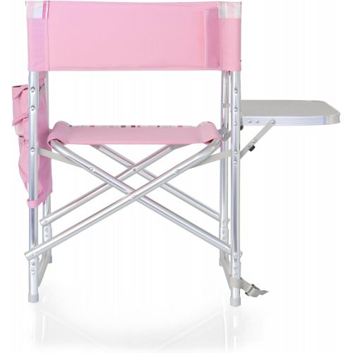  Graphic Image Sports Chair Folds w/Table & Pockets Pink w/Stripes