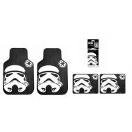 Star Wars Storm Trooper 4 Pc Rubber Floor Mats and 2 Pack Air Freshener Bundle - 6 Items