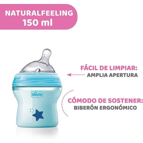 치코 Natural Feeling Chicco Baby Bottle 150ml 0Mesi + Bimbo