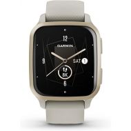 Garmin Venu® Sq 2 - Music Edition, GPS Smartwatch, All-Day Health Monitoring, Long-Lasting Battery Life, AMOLED Display, Cream Gold and French Gray