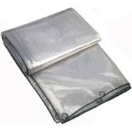 LIANGLIANG-pengbu LIANGLIANG Tarpaulin Waterproof Heavy Duty Sheet Transparent Shade Foldable Multipurpose Tarpaulin Metal Buttonhole Plastic, 20 Sizes (Color : Clear, Size : 1.5x3m)