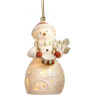 Lenox Drummer Snowman 3.5-inch Light-Up Christmas Ornament