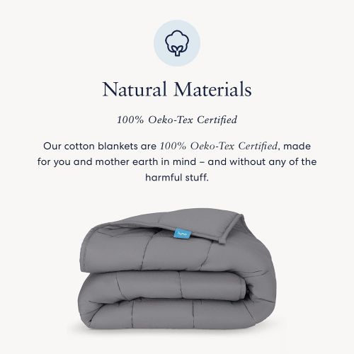  [아마존베스트]Luna Kids Weighted Blanket - Individual Use - 5 Lbs - 36x48 - Child Size Bed - 100% Oeko-Tex Cooling Cotton & Glass Beads - USA Designed - Heavy Cool Weight - Dark Grey