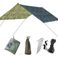 Fdit Waterproof UV Protection Tent Tarp Camping Backpacking Tarp Shelter Shade Sail Sun Canopy Outdoor Supplies