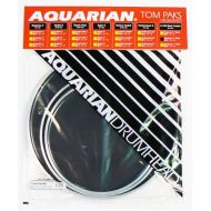 Aquarian Drumheads TCRSP2B-BK Black Response 3 Pack 12, 13, 16-inch