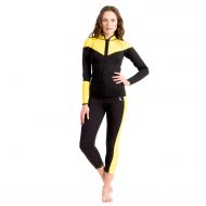 Scubadonkey 2 mm Neoprene 2 Piece Set Wetsuit for Women | Jacket Top and Pants | Front Zipper | for Scuba Diving Surfing Kayaking Swimming Running