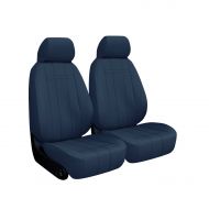 Shear Comfort Front Seats: ShearComfort Custom Imitation Leather Seat Covers for Dodge Ram Pickup 1500 (2013-2018) in Blue for Sport Buckets w/Adjustable Headrests (Laramie, Sport, Rebel, Night,