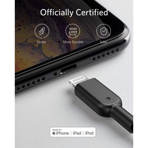 앤커 iPhone Charger, Anker Powerline II Lightning Cable (6ft), Probably The Worlds Most Durable Cable, MFi Certified for iPhone 11 / XS/XS Max/XR/X / 8/8 Plus / 7/7 Plus / 6/6 Plus