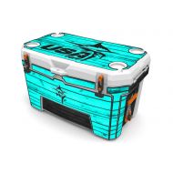 USATuff Wrap (Cooler Not Included) - Full Kit Fits Ozark Trail 73QT - Protective Custom Vinyl Decal - USA Tuff Marlin Teal
