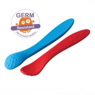 Oogaa Home High-grade Silicone Baby Spoons 2pk, Gentle on gums. Designed with added texture to stimulate...