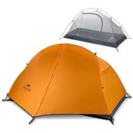 Naturehike Backpacking Camping Tent 1 Person Ultralight Waterproof Compact Portable Lightweight for Outdoor Hiking Cycling Bikepacking, 3-4 Season, Easy Setup, Anti-UV, Large Size