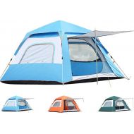 Zxyan Tent Windproof Waterproof Camping Tent 3-4 People Camping Tent - Fully Automatic Outdoor Sun Shelter Instant Cabana Portable Waterproof Shade Canopy for Family Vacation Outdo