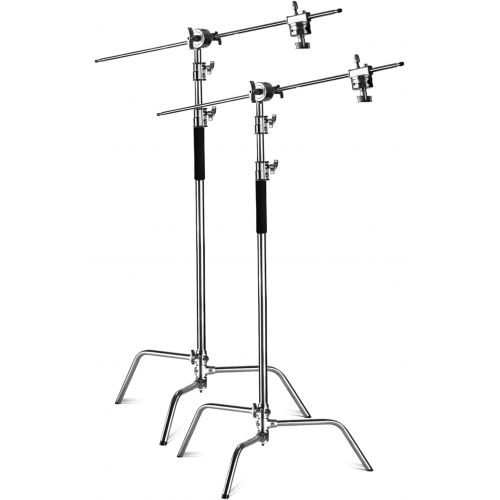 니워 [아마존베스트]Neewer Photo Studio Lighting Stand Heavy Duty 10 feet/3 meters Support Stand with 4 feet/1.2 meters Hold Arm and Grip Head Kit for Video Reflector, Monolight and Other Photographic