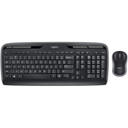 로지텍 Logitech K330 Wireless Desktop Keyboard and Wireless Mouse Combo ? Entertainment Keyboard and Mouse, 2.4GHz Encrypted Wireless Connection, Long Battery Life MK320 Combo