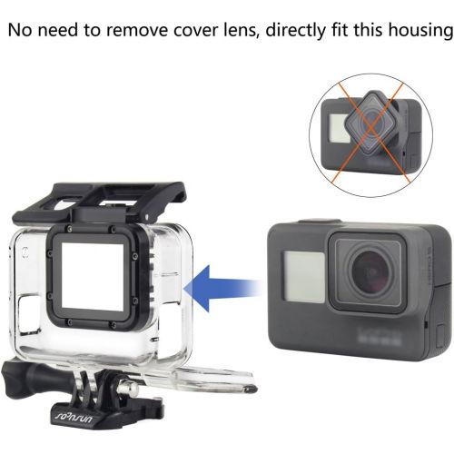  [아마존베스트]SOONSUN Side Open Protective Skeleton Housing Case for GoPro Hero 5 6 7 Black Hero (2018) Cameras - Includes Quick Release Buckle, Thumb Screw, Lens Cap