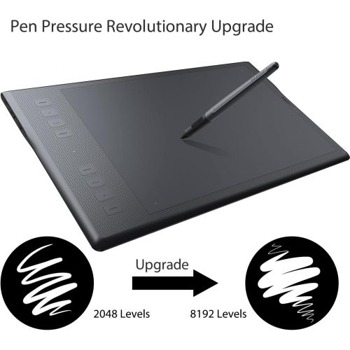  [아마존베스트]Huion INSPIROY Q11K Wireless Digital Graphic Drawing Pen Tablet with 8192 Pressure Levels and 8 Shortcut Keys Buttons Wireless Free Glove