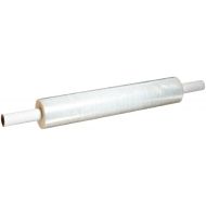 Goodwrappers PVT207PC Linear Low Density Polyethylene Clear Cast Disposable Hand Stretch Wrap with Plain Core Extensions/Built-In Dispenser, 1000 Length x 20 Width x 70 Gauge Thick