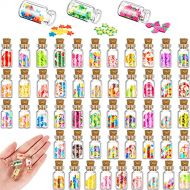 Sumind 50 Pieces Cute Miniature Dollhouse Food Jar Glass Bottle 1:12 Mini Fruit Simulation Scene Candy Snack Model Game Party Toys Pretend Play Doll House Kitchen Decoration for Dollhouse