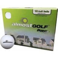 Best practice golf balls on the planet. Perfect for golf training. Solid contact for great feedback. Limited flight for backyard use. Safe for indoors. by AlmostGolf (10 Pack White