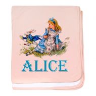 CafePress Alice in Wonderland Blue Baby Blanket, Super Soft Newborn Swaddle