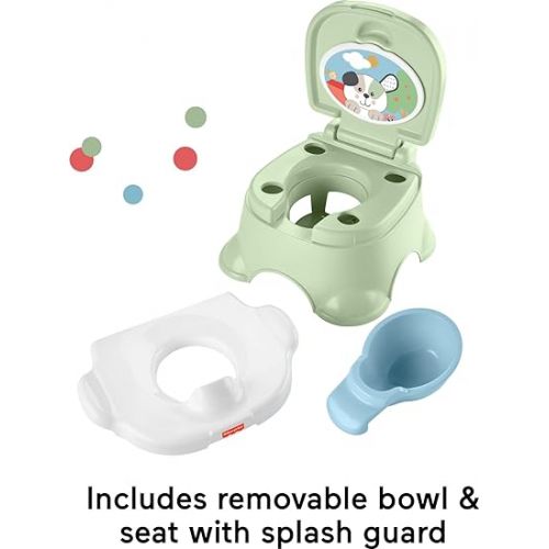 피셔프라이스 Fisher-Price Toddler Toilet 3-in-1 Puppy Perfection Potty Training Seat and Step Stool with Removable Ring