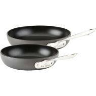 All-Clad HA1 Hard Anodized Nonstick Fry Pan Set 2 Piece, 8, 10 Inch Induction Oven Broiler Safe 500F, Lid Safe 350F Pots and Pans, Cookware Black