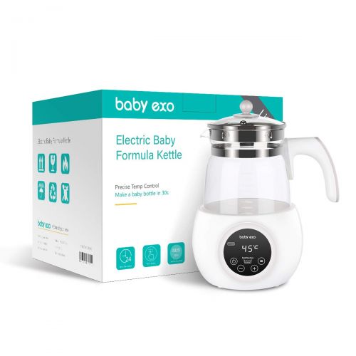  BabyEXO Baby Formula Kettle Precise Temperature Formula Mixing Water Kettle 24 Hours Baby Milk Warmer 1.2L Formula Maker BPA-Free Boil-Dry Protection Quick Bottle Warmer