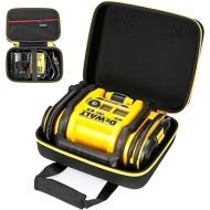 RAIACE Hard Storage Case Compatible with DEWALT DCC020IB 20V Max Tire Inflator, Travel Carrying Bag. (for sale is case only). - Black(Yellow Zipper)