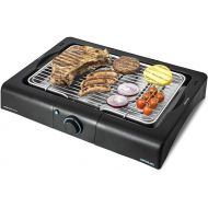 Cecotec Electric Grill Made of Stainless Steel, Grease Tray, Temperature Adjustable, Black