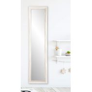 BrandtWorks BM18SKINNY Coastal Whitewood Full Length Mirror, 15.5 x 70.5, White