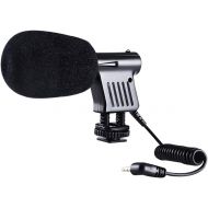 BOYA Microphone Directional Condenser Shotgun Mic with Integrated Shock Mount & Windshield Compatible with Nikon Sony Canon Camera DSLR Camcorder Video Recording