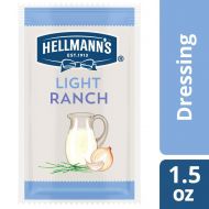Hellmanns Salad Dressing Portion Control Sachets Light Ranch 1.5 Ounces, Pack of 102
