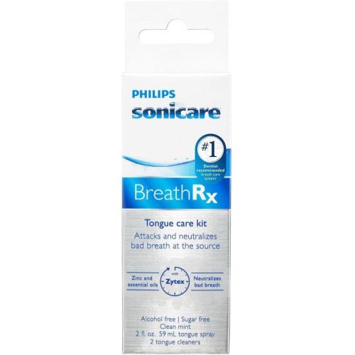 필립스 Philips Sonicare Breathrx Philips Sonicare BreathRx Daily Tongue Care Kit- DIS359/03 (2oz Bottle+2 Tongue Cleaners)