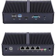 Qotom High-Speed Router Q350G4 Intel Core I5-4200U(3M Cache, Up to 2.60 Ghz), 4Gb Ddr3 Ram 32Gb Ssd, 4 Intel LAN,Used As A Router/Firewall/Proxy/WiFi Access Point