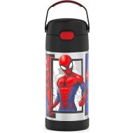 THERMOS FUNTAINER Water Bottle with Straw - 12 Ounce, Spider-Man - Kids Stainless Steel Vacuum Insulated Water Bottle with Lid
