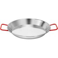 CALIDAKA Stainless Steel Paellas Pan,Humanized Wide Ear Design With Handles Cooking Anti Scald,For Home Kitchen Restaurant Carbon Steel Skillet