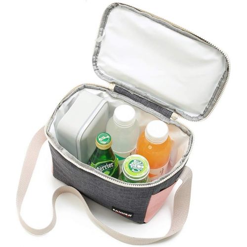  Teerwere Picnic Basket Family Travel Camping Picnic Lunch Insulated Cooler Cool Ice Tote Bag for Food Drink Cans Picnic Bag Picnic Baskets with lid (Color : Pink)