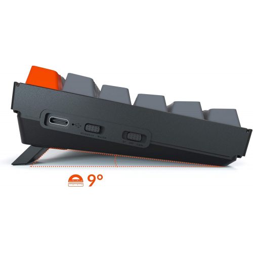  [아마존베스트]Keychron K2 Wireless Bluetooth/USB Wired Gaming Mechanical Keyboard, Compact 84 Keys RGB LED Backlit N-Key Rollover Aluminum Frame for Mac Windows, Gateron Brown Switch, Version 2