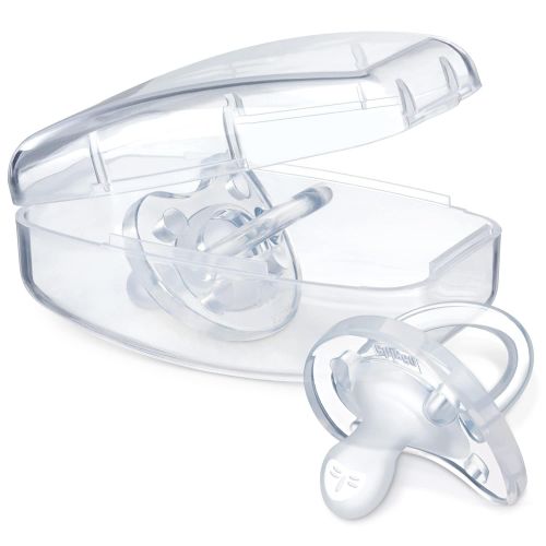 치코 Chicco Duo Newborn Hybrid Baby Bottle Starter Gift Set with Invinci-Glass Inside/Plastic Outside - Clear/Grey