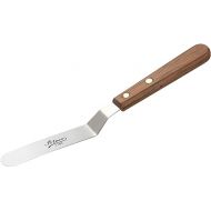 Ateco 1385 Offset Spatula with 4.5-Inch Stainless Steel Blade, Wood Handle, 4.5 Inch, natural