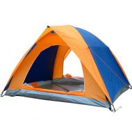 AUSWIEI Outdoor Double Double Door Camping Camping Casual Rain Tent Awning Green + Orange