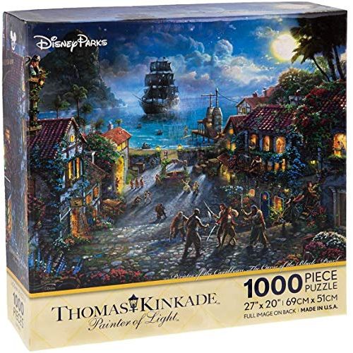 디즈니 Disney Parks Exclusive Thomas Kinkade Pirates of Caribbean 27x20 1000 Pc. Puzzle