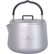 [아마존베스트]iBasingo 1.4 L Titanium Kettle with Filter Outdoor Camping Coffee Tea Pot Water Kettle Anti-scalding Handle Lid Ultralight Canteen Apply to Induction Cooker for Picnic Backpacking