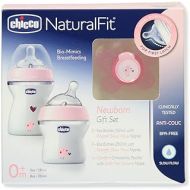 Chicco NaturalFit Glass 2 Pack Slow Flow with Bonus Silicone Sleeve, 9 Ounce, 0 Months Plus