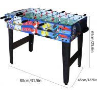 Multi Combo Game Table, vocheer 4 in 1 Game Table Hockey Table Foosball Table with Soccer, Pool Table, Table Tennis Table for Home