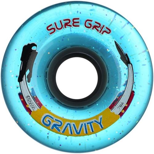  Sure-Grip Gravity Glitter Roller Skate Wheels Blue