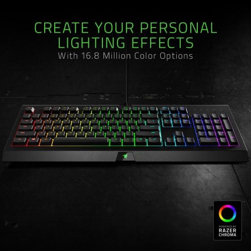 레이저 [아마존베스트]Razer Cynosa Chroma Gaming Keyboard: 168 Individually Backlit RGB Keys - Spill-Resistant Design - Programmable Macro Functionality - Quiet & Cushioned