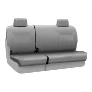 Coverking Custom Fit Rear 60/40 Bench Seat Cover for Select Chevrolet Avalanche 1500/2500 Models - Premium Leatherette Solid (Light Gray)